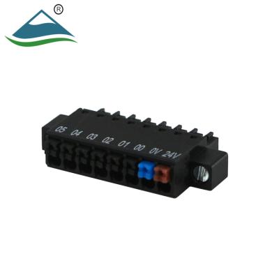 China PA66 Socket Push Wire Spring Terminal Block With Flange Screw Socket Connector 3.81mm Pitch for sale