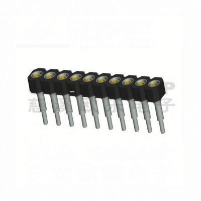 China PCB 1.778mm Round Pitch Header 10 Pin Female Pin Connector for sale