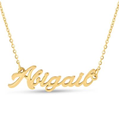 China TRENDY 18K Gold Plated 925 Sterling Silver Jwelery Women Personalized Name Necklaces for sale