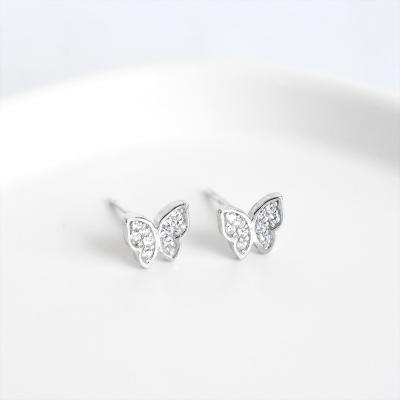 China TRENDY earrings 925 silver plated butterfly earrings designs for girls for sale