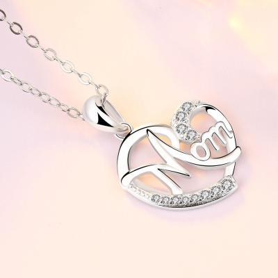 China Hot Fashion S925 Style Mother's Day Gift Heart Mom Pendant TRENDY Silver Pendant for sale