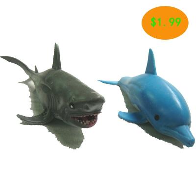 China Shark Thermoplastic Rubber Sea Animal Toys Set Retail $1.99 for sale