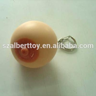 China Key Chain Stress Rubber Hand Relax Breast Ball for sale