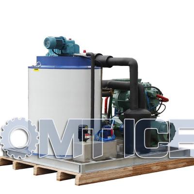 China OMT Commercial Fresh Water 8ton Per Day Flake Ice Maker Snow Ice Maker for sale