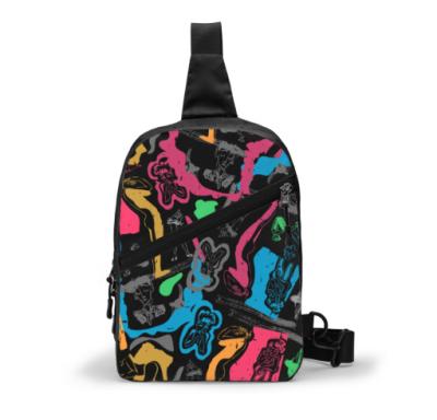 China Fashion Graffiti Designer Print Custom Unisex Messenger Sports Shoulder Bags Cross - Body Chest Bag Chest Pack for sale