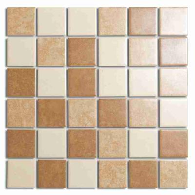 China Glazed metal tiles printing backsplash brown ceramic marble net decor net art flower mosaic tile vintage inlay ceramic mosaic tile for sale