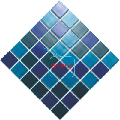 China Europe Ice Split Blue Gloss Ceramic Mosaic Floor Tiles Bathroom Tiles Swimming Pool Mosaic 2