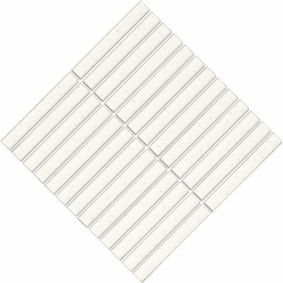 China Europe stripe rectangle porcelain crystal mosaic tile 20x145mm porcelain tiles wall tiles design by Italy for living room reading room for sale