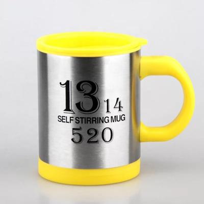 China Viable Hot Sale Stainless Steel Electric Automatic Mixing Self Stirring Milk Coffee Sublimation Mug With Handle for sale