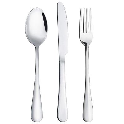 China Viable Stainless Steel Spoon Knife and Fork Thickening Korean Lovely Long Handle Adult Spoon Western Tableware Set for sale