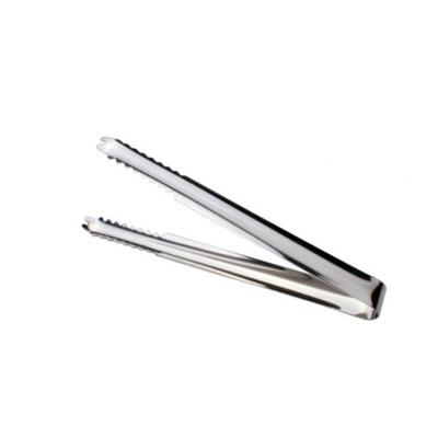 China Durable Long Handle Anti-scald BBQ Tools Kitchen Cooking Tongs Stainless Steel BBQ Bread Food Clip Ice Tongs for sale