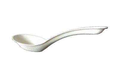 China 103 Sugarcane Bagasse Pulp Disposable Disposable Soup Spoon for sale