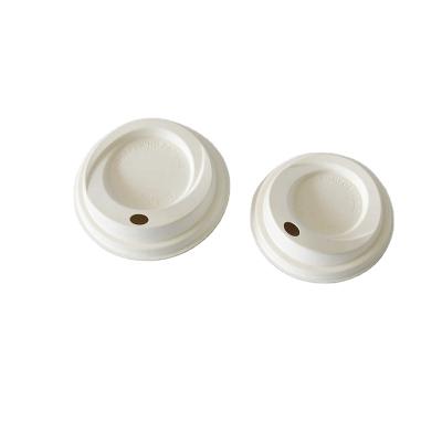 China Hot Sales 80 90mm Sugarcane Bagasse Bagasse Cup Lid Beverage Beverage Cup Lid Disposable Cup Lid for sale