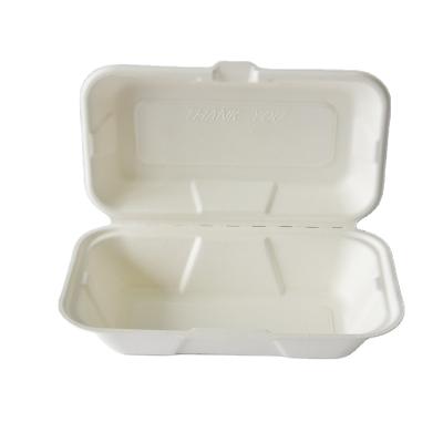 China High Quality Disposable MP2-2 Disposable Sugar Cane Bagasse Rice Food Compostable Box for sale