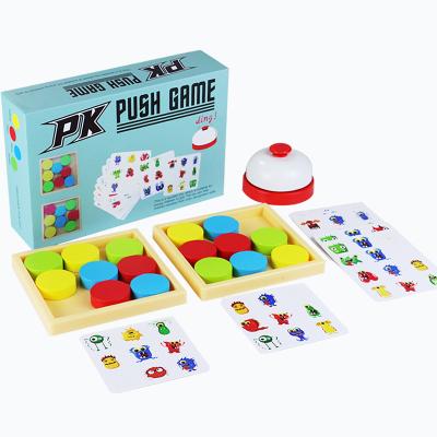 China 2021 New Cartoon Toy Montessori Style Wooden Educational Game Color Matching Board Children Game Sports Toys for sale