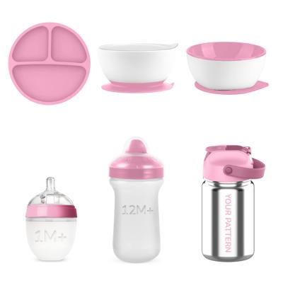 China Highest Quality Silicone BPA Free 8 oz 5 oz Baby Feeders Bottle Baby Bottle Set for sale