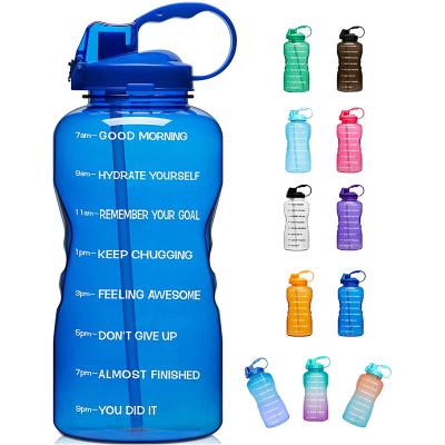 China Everich water bottle sustainable portable tritan bpa free plastic motivational sports for sale