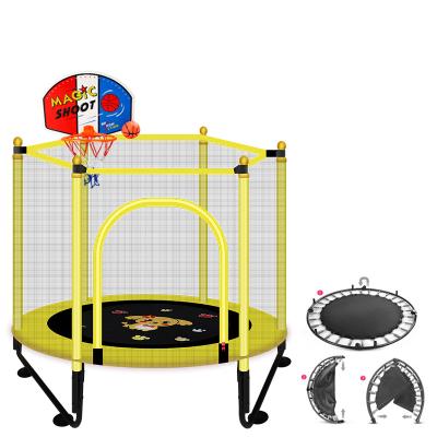 China With Protective Net 1.83diameter Kids Jumping Folding Round Trampolines With Protective Net For Kids for sale