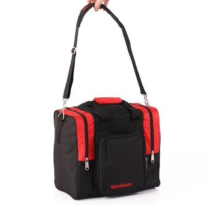 China Polyester Bowling Ball Black Tote Bowling Bag Holds One Single Bowling Ball A Pair Of Shoes for sale