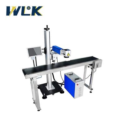 China Air-cooled 30W 50W 100W Max IPG JPT Laser Source PVC PP PPR PE Pipe Water Bottle Production Line Flying Online Fiber Laser Marking Machine for sale