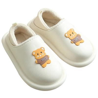 China 2021 Warm Teddy Bear Slippers EVA Slippers Fur Sandals Waterproof Antiskid Sweat-absorbent Slippers For Women Girls for sale