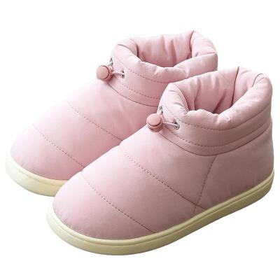 China Women's Sweat-absorbent Mens Slipper Warm Home Furry Slipper Down Cloth Boots For Boys Girls for sale