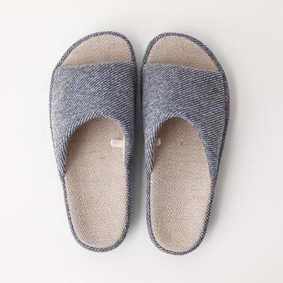 China Eva Polyester Cotton Home Slippers Non-slip Japanese Sweat-absorbent Shoes Women Man Kids Toe Slides Indoor Warm Open Slippers With Canvas Lining for sale