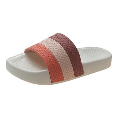 China CUSHIONING Fashion Color Strips New Linked Sandals Shoe Slide Sandal Good Shoe Slides Slippers For Kids Women Men for sale