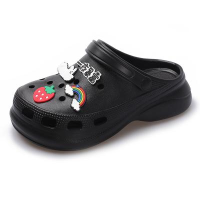 China CUSHIONING Luxury 2021 Hot Anti Slip EVA Clogs Home Slipper With Cartoon Charms For Women Girls EVA Sandals for sale