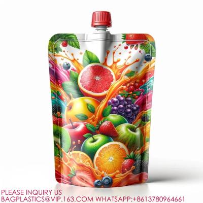 中国 Beverage Milk Juice Bag Vertical Reusable Liquid Bag Packaging Sealed Storage Spout Bag 販売のため