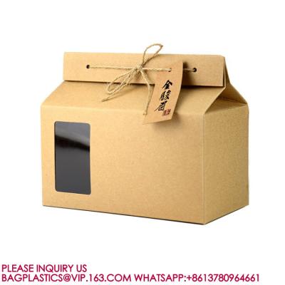 China Custom Printing Eco Friendly Square Bottom Food Grade Packaging Bio Rice Kraft Paper Bag for sale