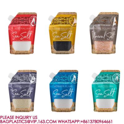 中国 Reusable Clear Flask Bags Power Spice Sea Salt Packaging Cruise Sneak Drink Spout Pouch 販売のため