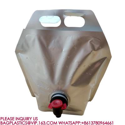 Китай 1l 2l 3l 4l 5l Stand Up Liquid Wine Foil Bag In Box Aseptic Dispenser Butterfly Valve продается