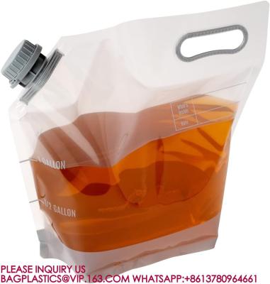 中国 Beer Spout Pouch With Handle Storage Bag With Spout Large Capacity Liquid Doypack Bag 販売のため