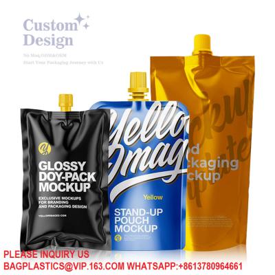 中国 Eco Transparent Travel Bag Custom Beer Beverage Food Grade Transparent Clear Spout Pouch 販売のため