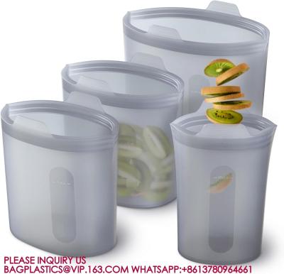 中国 Microwave Dishwasher Safe, Leak-free, Bundle Pack Bowls, Reusable Silicone Clear Bowls 販売のため