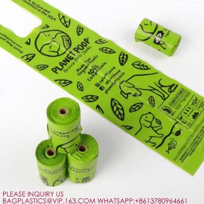 China Cornstarch Eco Friendly Biodegradable Poo Waste Bag Dog Poop Bag Compostable Doggy Bag for sale