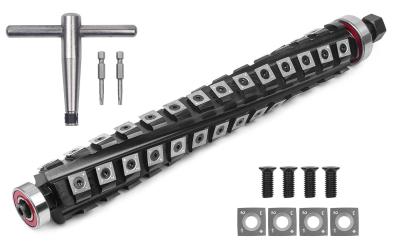 China Helical Cutterhead For DeWalt DW735 DW735X Planer With Extra 10 Pack Carbide Inserts Wood Shaving Machine Cutting Shelix Spiral Cutter Head for Woodworking for sale