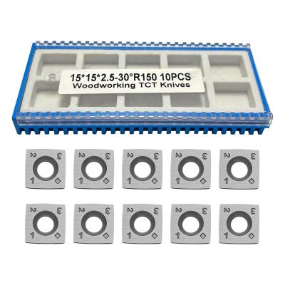 China 15x15x2.5mm R150 Carbide Inserts Knife For Planer Helical Cutterhead And Wood Woodturning Tool 15mm Carbide Inserts 4