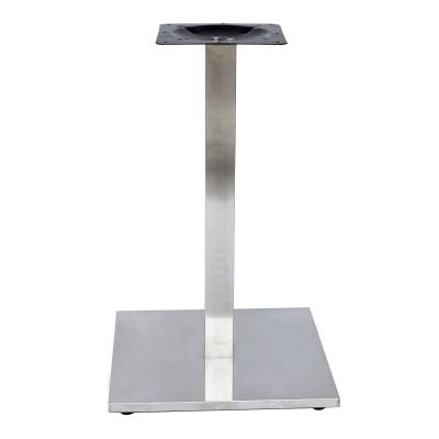 China Jj-B025F-1 China Professional Easy Installation Folding Height Adjustable Square Dining Metal Stainless Steel Table Base for sale