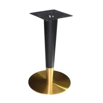 China Best Exclusive Metal Base Easy Installation Modern Design Furniture Stainless Steel Single Gold Leg For Dining Table for sale