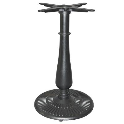 China Hot Selling Sun Vase Easy To Model Installation Cast Iron Table Base Lower Leg Restaurant Furniture Antique Black Table for sale