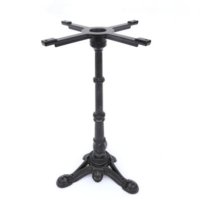 China Easy Installation French Bistros Black Metal Table Leg Cast Iron 3 Leg Table Base For Restaurant Furniture Table for sale