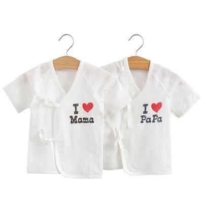 China QUICK DRY Short Sleeve Clothing For 0-3 Months Newborn Baby Summer Wearing 2 Pieces Each Set for sale