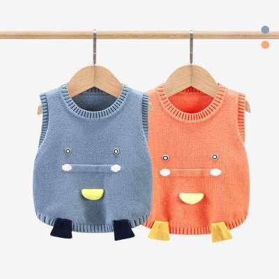 China Hotsale Cute Infant Wadding Knitted Sweater Baby Spring And Autumn Baby Vest Sustainable Baby Clothes for sale