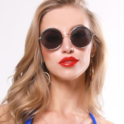 China Fashion Sunglasses Men Women Round Popular Wholesale Popular 2022 Fashion Brand Design Eyewear Classic Small Frame Black Sunglasses for sale