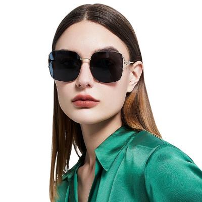 China High End Polarized Women Sun Glasses Brand Design Sun Glasses Fashion Premium High Quality Metal Frame Glasses for sale