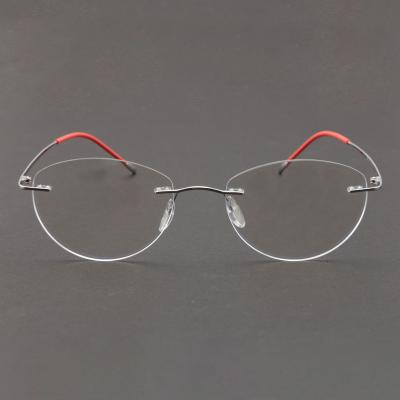 China Flexible Eyewear Titanium Fashion Sunglasses Light Weight Spectacle Glasses Rimless Glass Eyewear Optical Sight Eyewear for sale