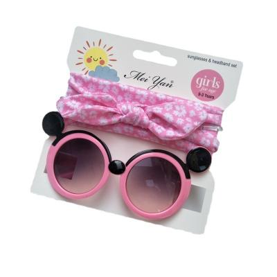 China Fashion Sunglasses Kids Headband Sunglasses Set Mickey Mouse Sunglasses Kids Outdoor UV Protection Sunglasses Wholesale for sale