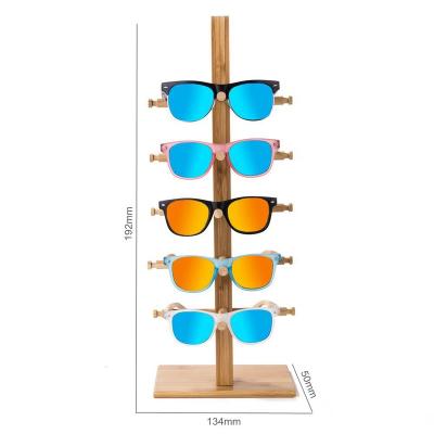 China Custom 2022 Modern Colorful Sunglasses Display Racks Bamboo Display Racks BD001 for sale